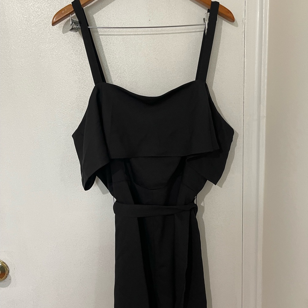 Express Black Cut Out Tie Front Romper